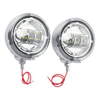 4-1/2" Auxiliary Fog Passing Lights Lamp + Housing Bucket for Harley