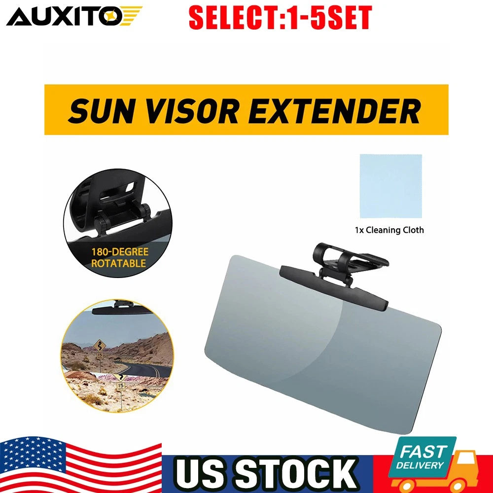 Set of 5 Universal Sun Visor Shields for Anti-Glare Driving