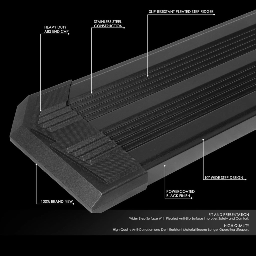 J2 10" Wide Step Bar Running Boards for Silverado Sierra (2007–2019)