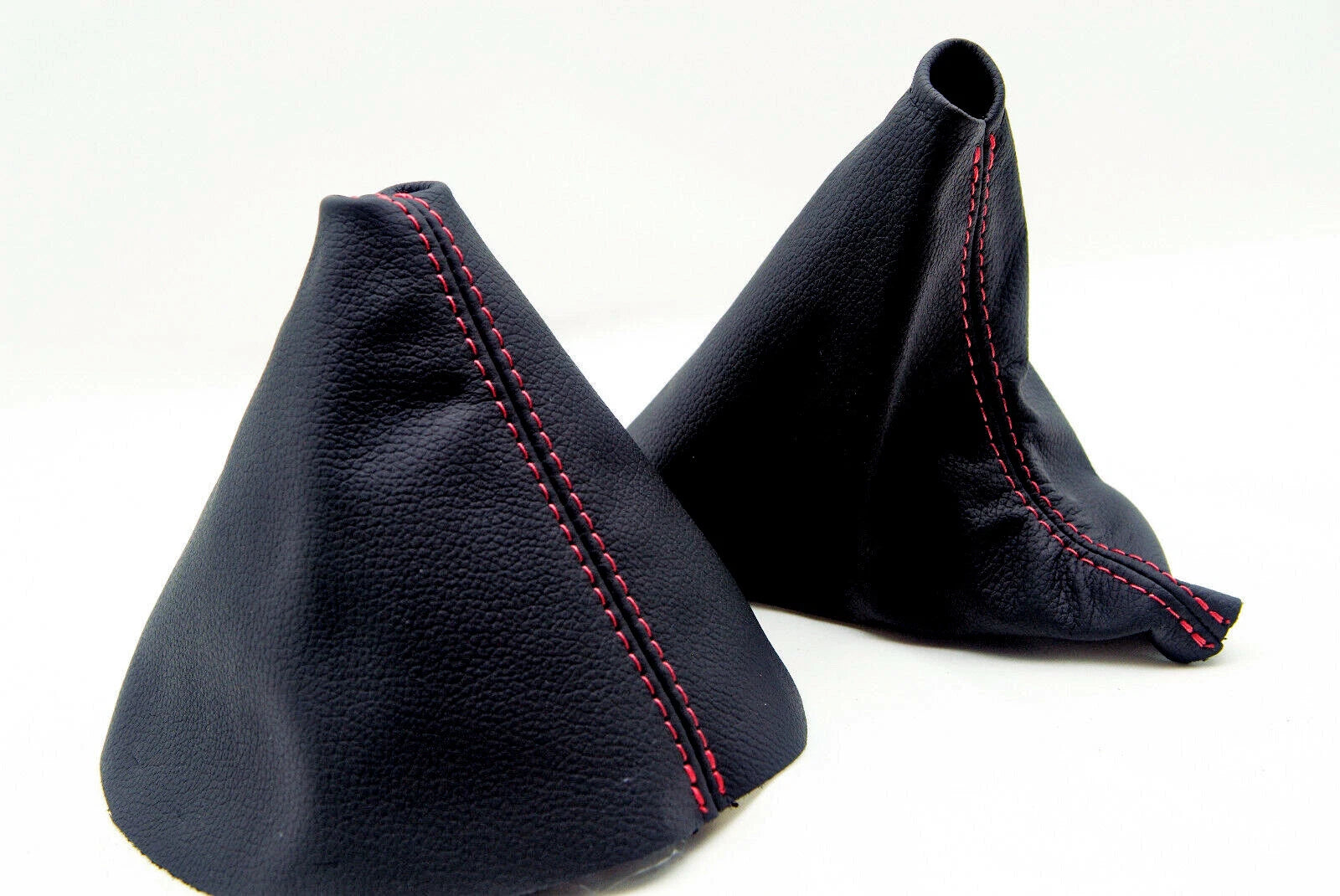 Set of 2 Manual & E Brake Boots for Mazda Miata MX5 (2006–2013) Red Stitch