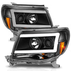Projector Headlight Set Black Clear Lens Replacement for Toyota Tacoma (2005–2015)