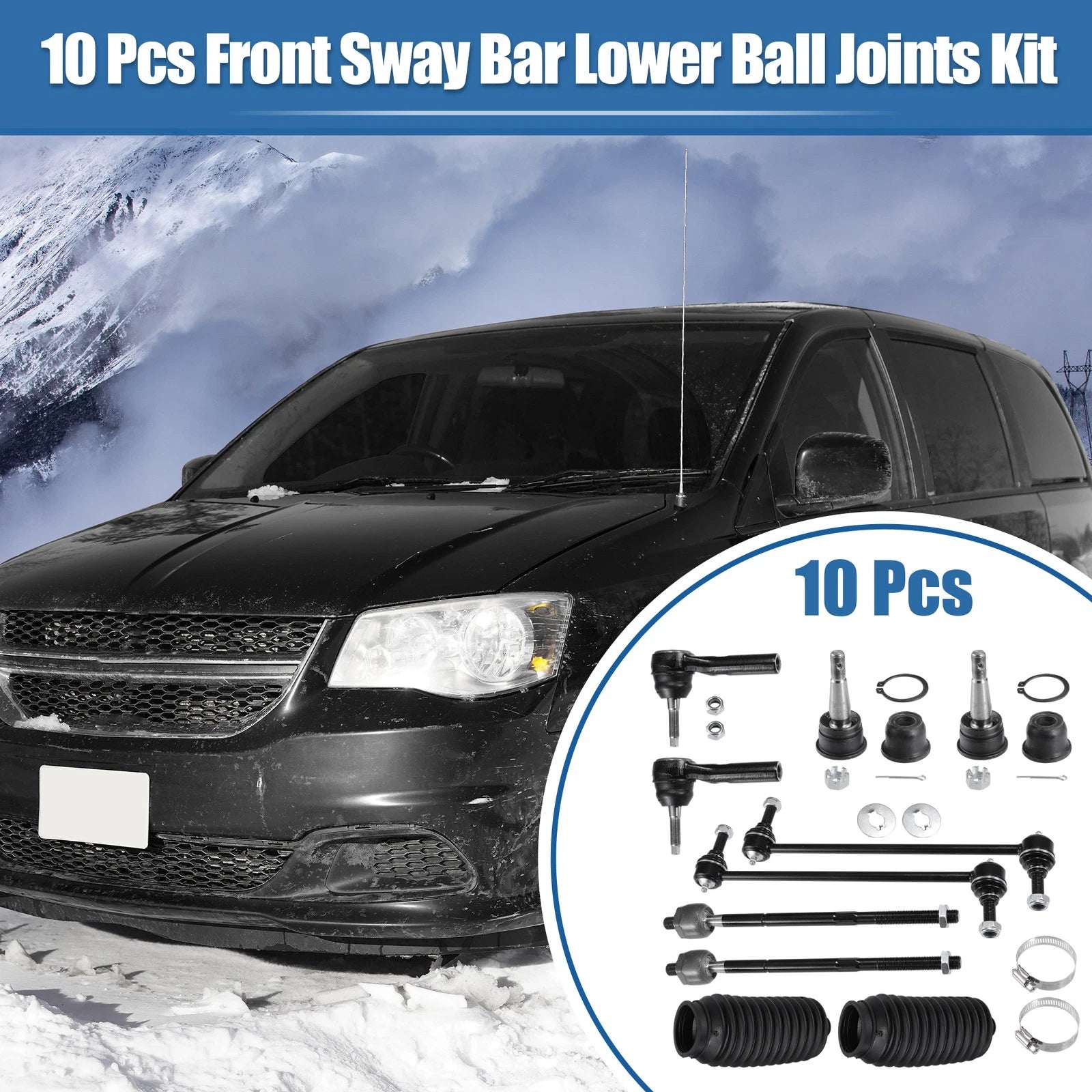 10X Tie Rod End Links for Chrysler Voyager (2001–2003)