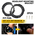 Headlight Mount Bracket Ring for Jeep Wrangler JK (2007–2018) Black