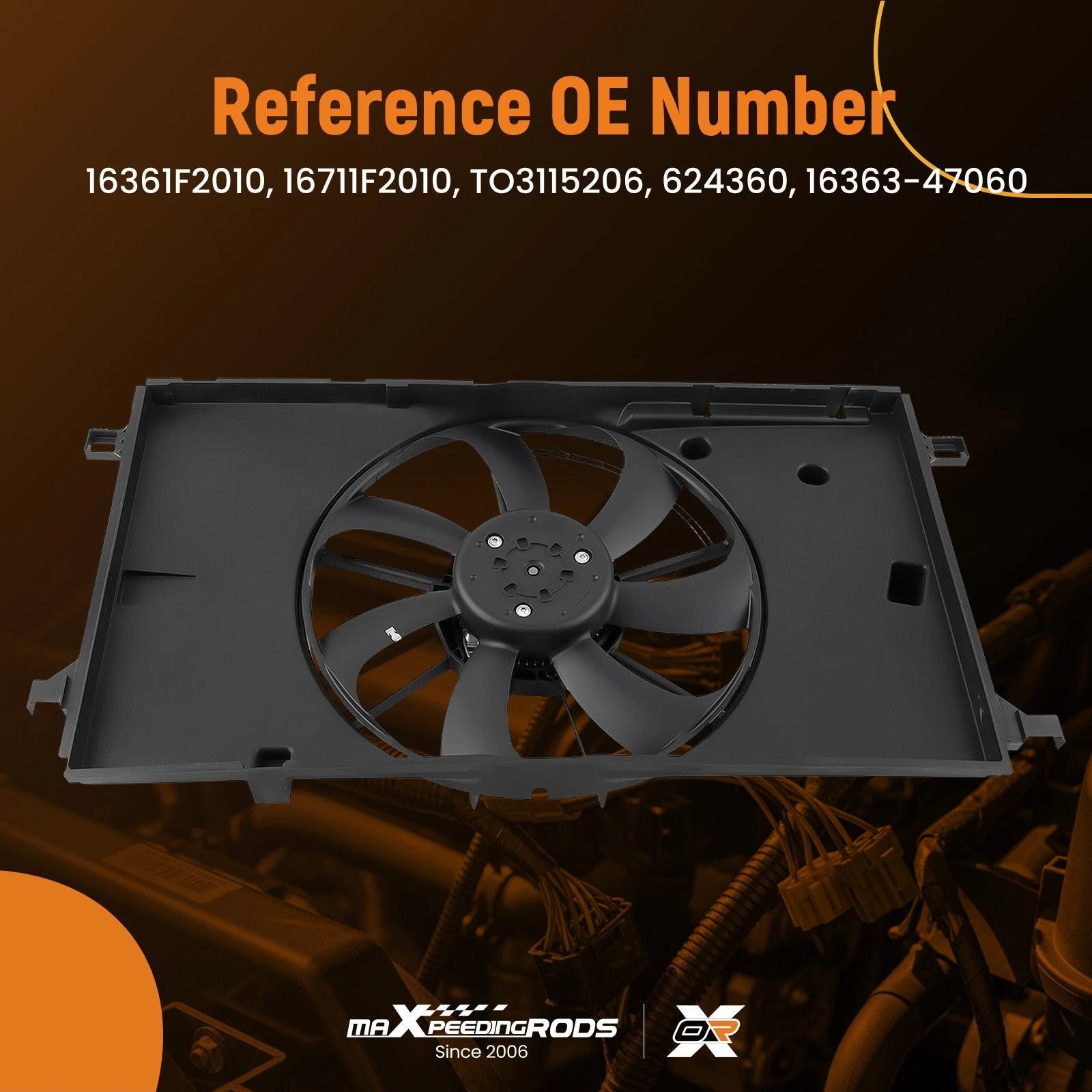 Radiator Fan Assembly with Brushless Motor for Lexus UX200 (2019-2023)