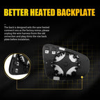 Heated Mirror Glass for Volkswagen Golf (2010–2014) Front Left Driver Side EPY