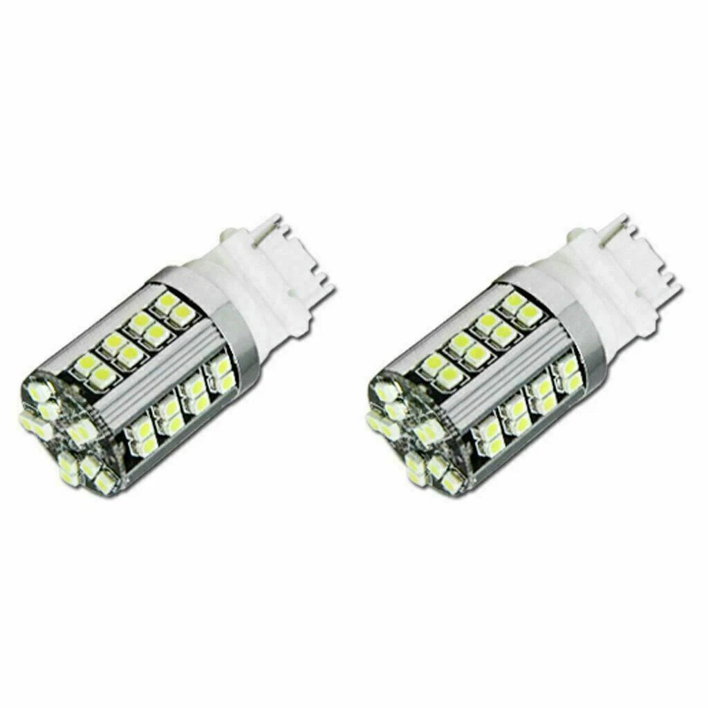 2PCS White 3156 3157 3457 50-SMD Error-Free LED Backup Light Bulbs (2001-2005)