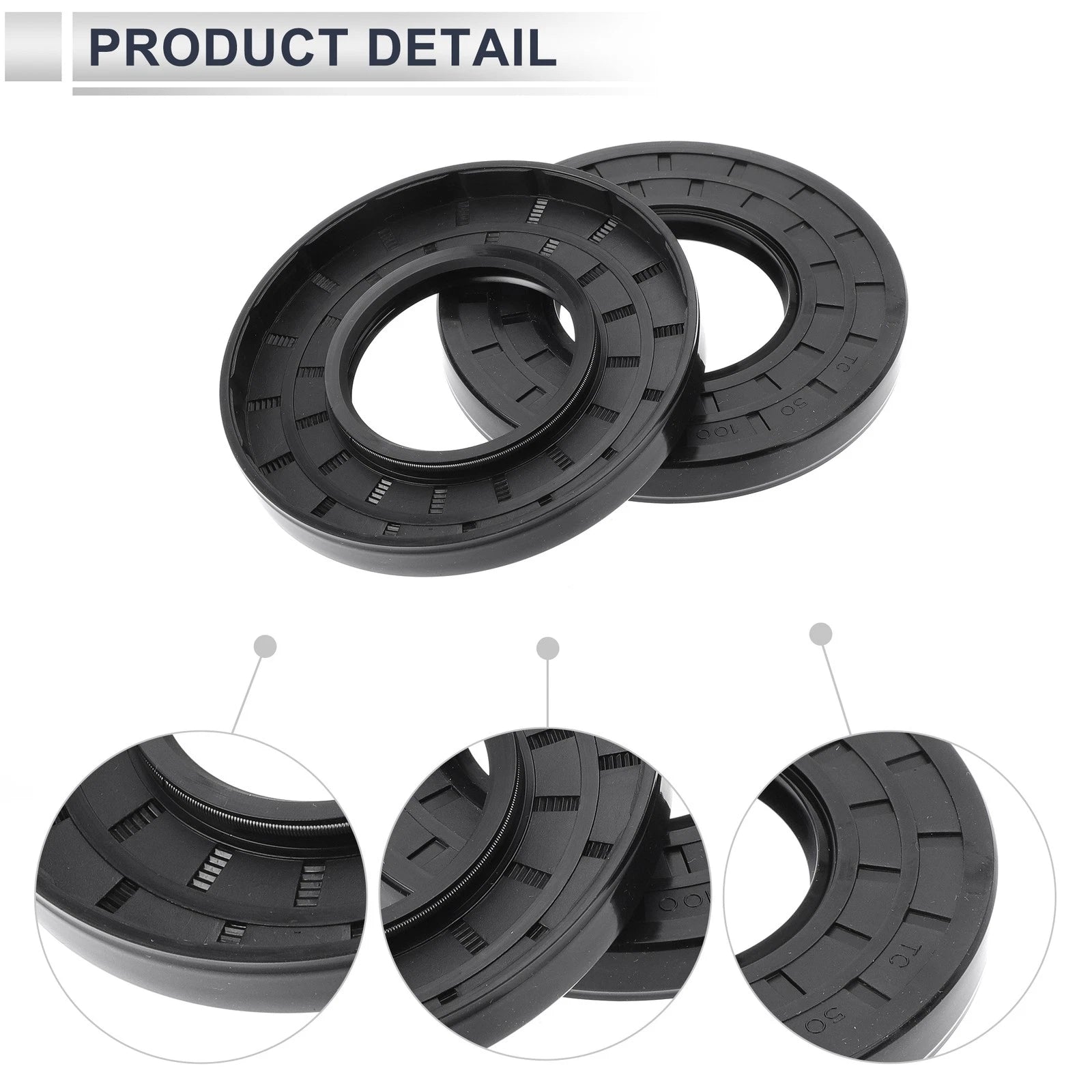 Set of 5 Oil Seal Rotary Shaft Seals for Various Applications (50x100x12mm)