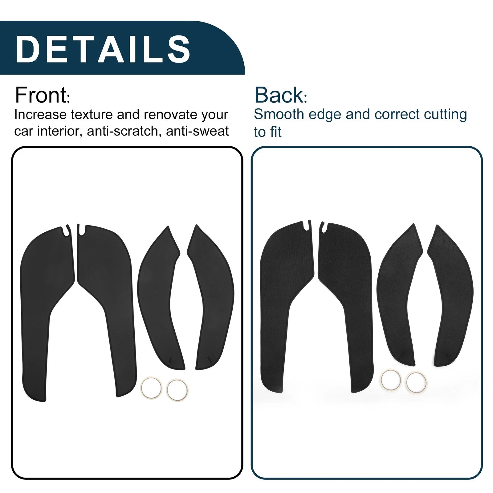 Set of 1 Car Door Anti Kick Pad Sticker Protector for Ford Focus (2019)