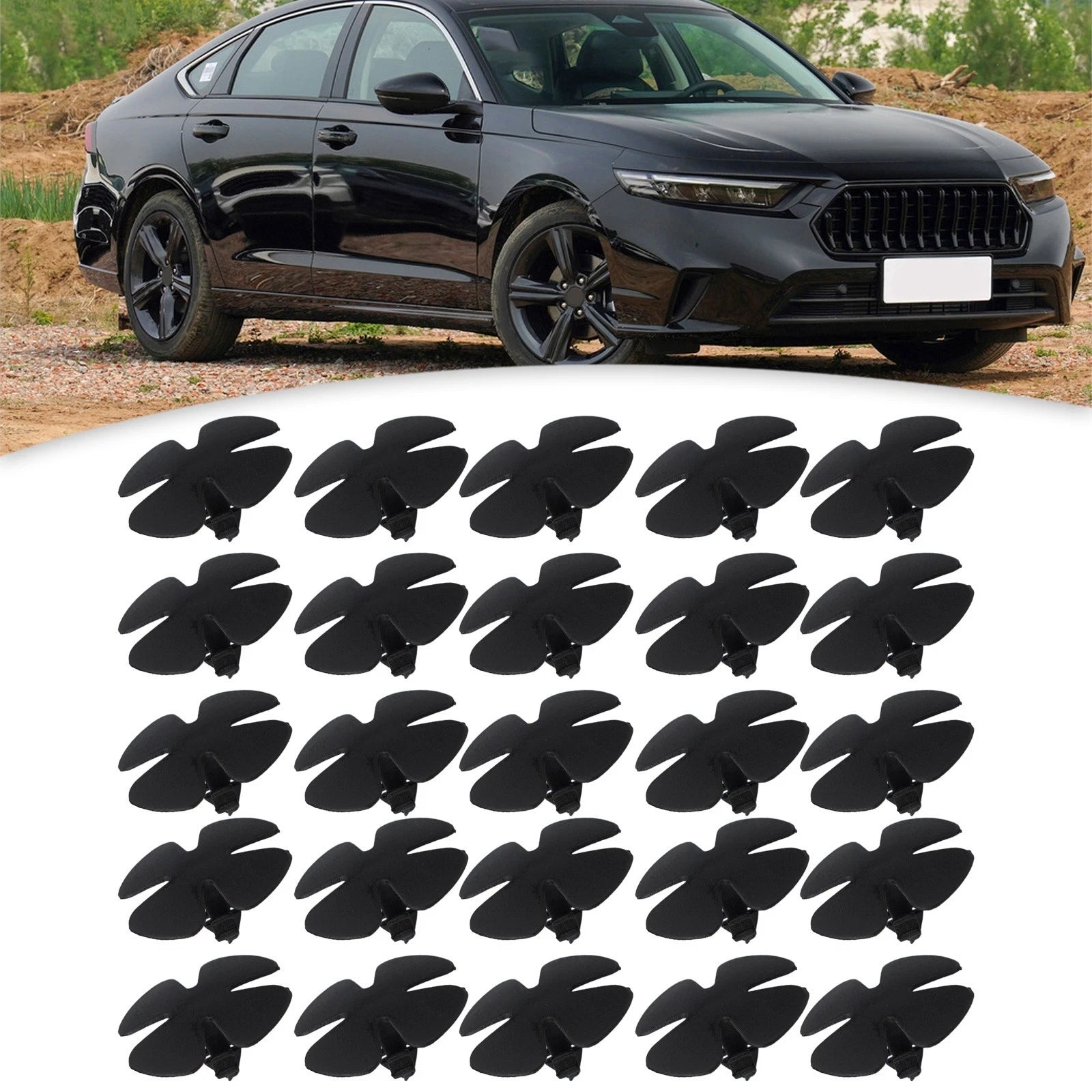 25 Pcs Hood Insulation Retainers for Civic (2012–2023) Clip Rivets Fastener