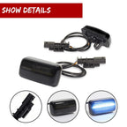 2X Smoked Ice Blue LED Rear Fender Marker Lights for Chevy GMC 2500/3500HD (2015–2023)