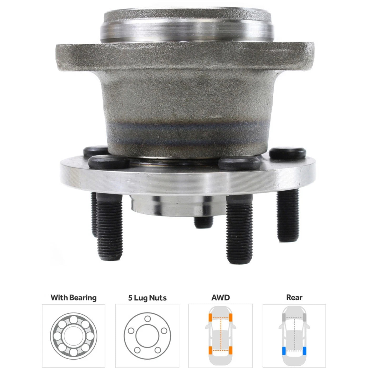 Wheel Hubs for Subaru Outback (2005–2009) Rear LH & RH with Bearing