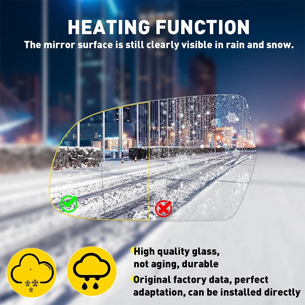 Heated Mirror Glass for Audi A5 A3 S5 A4 Quattro (2008â2017)