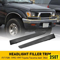 Set of 2 Front Bumper Grille Headlight Filler Panel Trim for Toyota Tacoma (1995–1997)