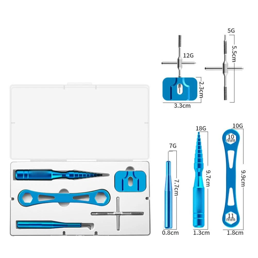 Set of 4 Fishing Reel Bearing Pin Remover Tools with Storage Box