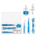 Set of 4 Fishing Reel Bearing Pin Remover Tools with Storage Box