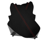 Door Panel Armrest Cover for Acura TSX (2009–2014) - PVC Carbon, Red Stitch