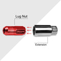 20Pc M12X1.25 Red JDM Closed End Cone Hex Lug Nuts for Wheel Rim