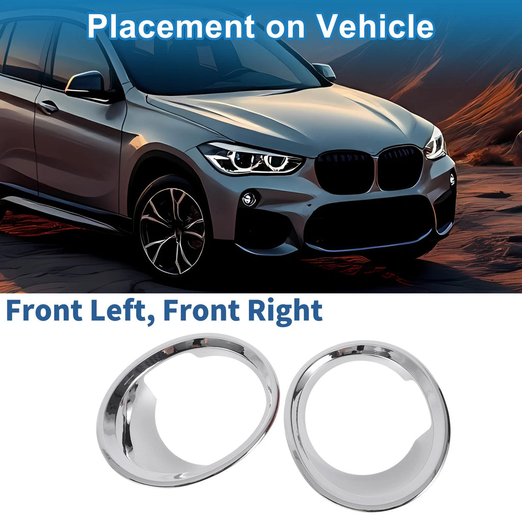 2X Headlight Trim Bezel for BMW X1 F48 (2016–2019)