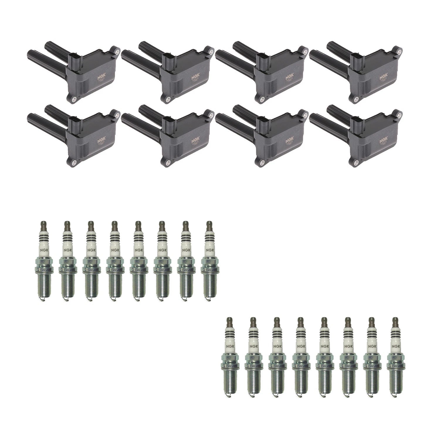 Set of 8 Ignition Coils & 16 Iridium IX Spark Plugs for Dodge Charger Ram 1500 (2011–2021)