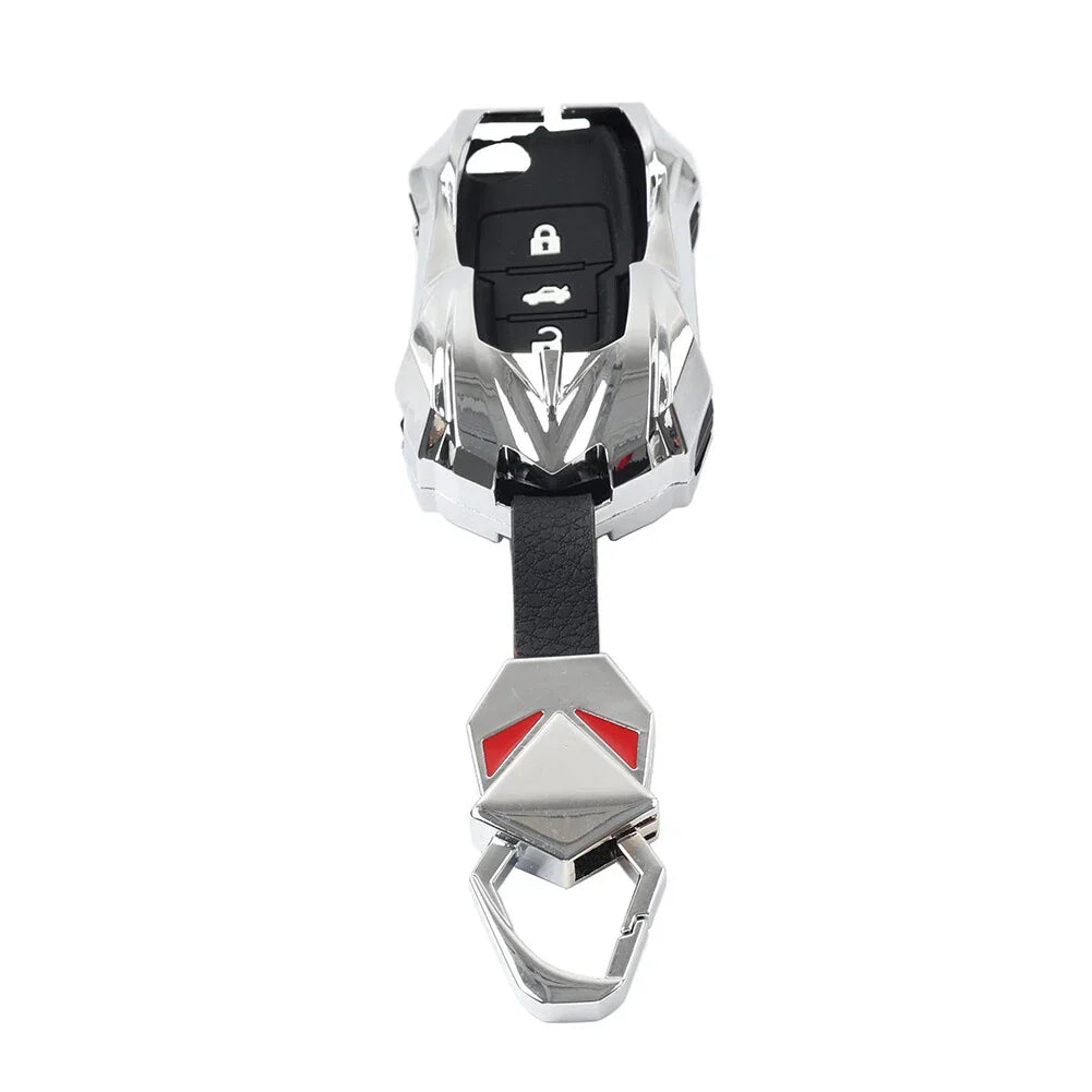 Silver 3-Button Key Remote Cover Case for VW Gran Lavida (2013-2017)