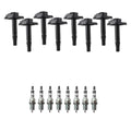 Set of 8 Ignition Coils & NGK Ruthenium Spark Plugs for Audi A6 Quattro S6 (2001–2011)