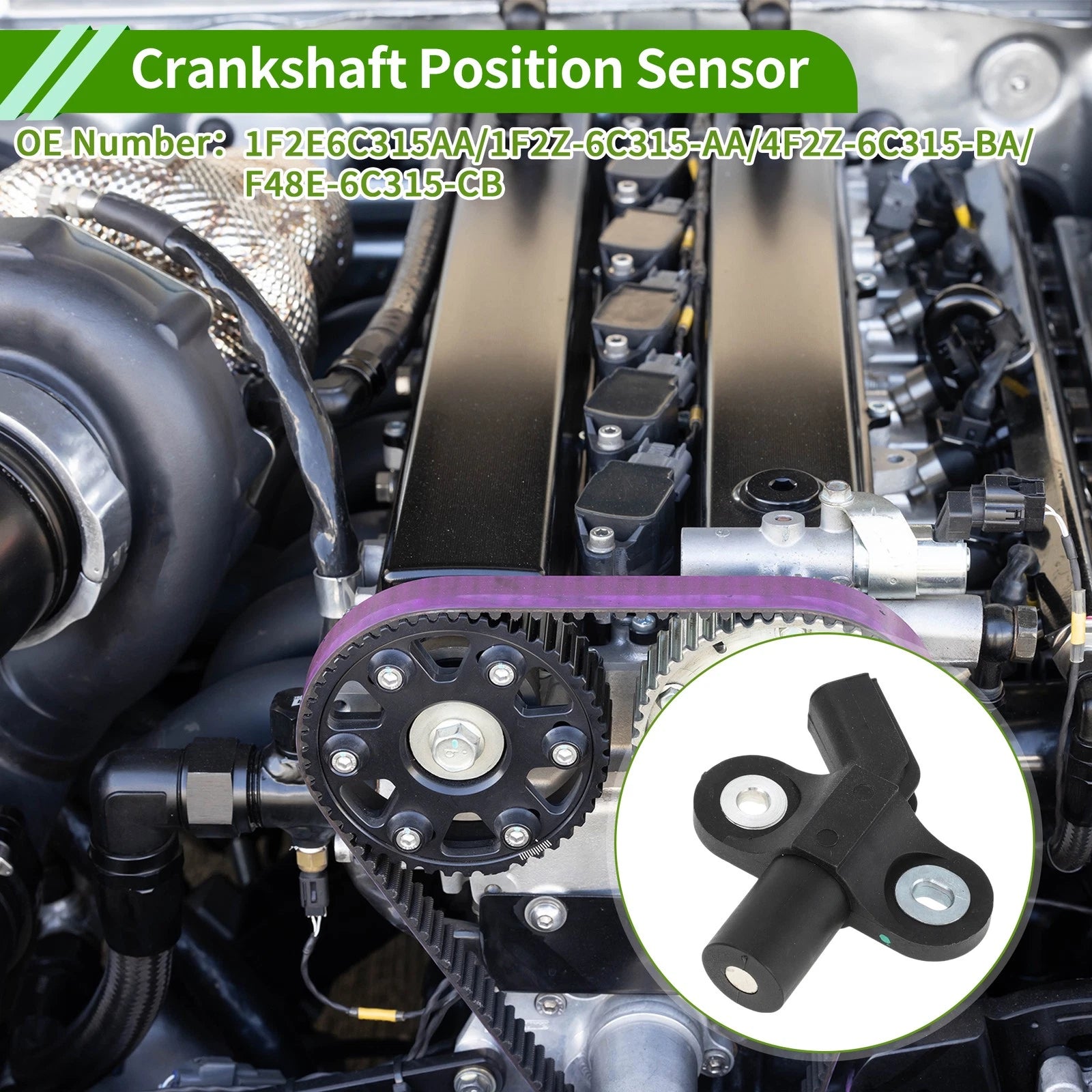 Crankshaft Position Sensor for Ford F-150 (1997–2008) 1F2E6C315AA 1 Pc