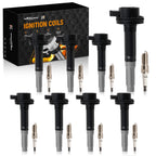 8pcs Ignition Coils & Iridium Spark Plugs for Ford F-150 Mustang (2016–2017)