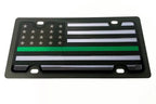 Vanity License Plate Thin Green Line Tactical Black for Chevy Silverado (2011–2019)