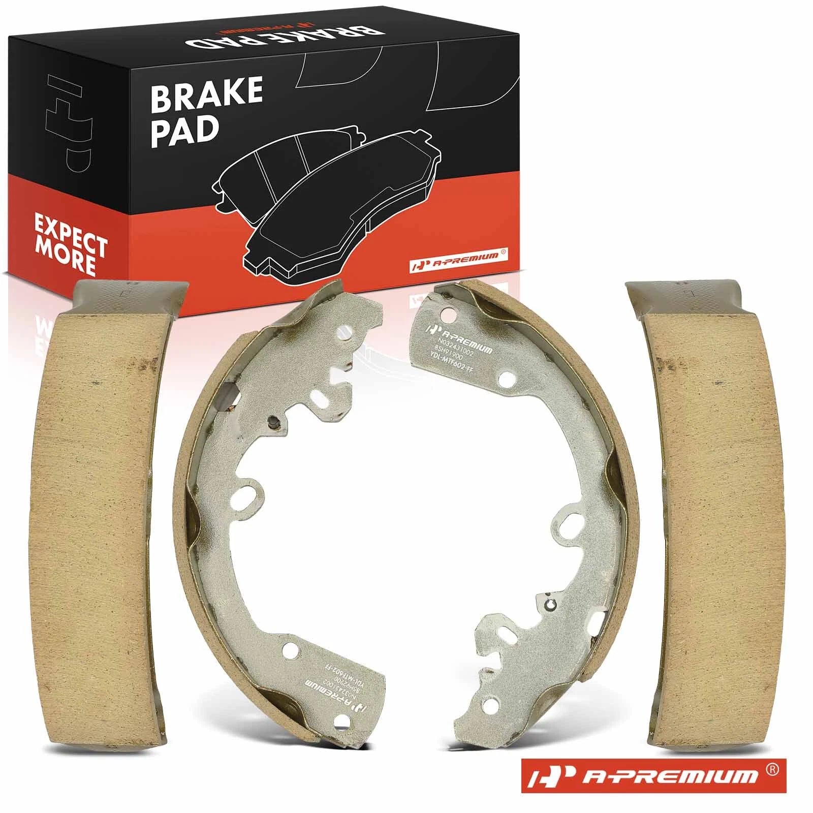 Pair Rear Ceramic Brake Shoes for Dodge Dakota, Mitsubishi Raider