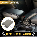 Console Lid Armrest Cover for Ford F-150 (2015–2023) Microfiber Leather Grey
