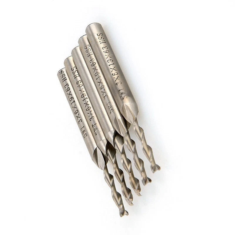 5pcs Set End Mills CNC Bit Extension 2 Flutes HSSAL for Milling Cutting