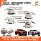 Chrome Door Handle Insert Bowl Cover Trim for Isuzu D-MAX (2020-2025)