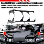 Set of 2 Headlight Cover Strip Seal Gaskets for BMW 3-Series (1997–2006)