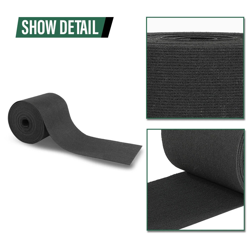 Ribbed Bunk Carpet for Marine Boat Trailer (9" x 50') - Black