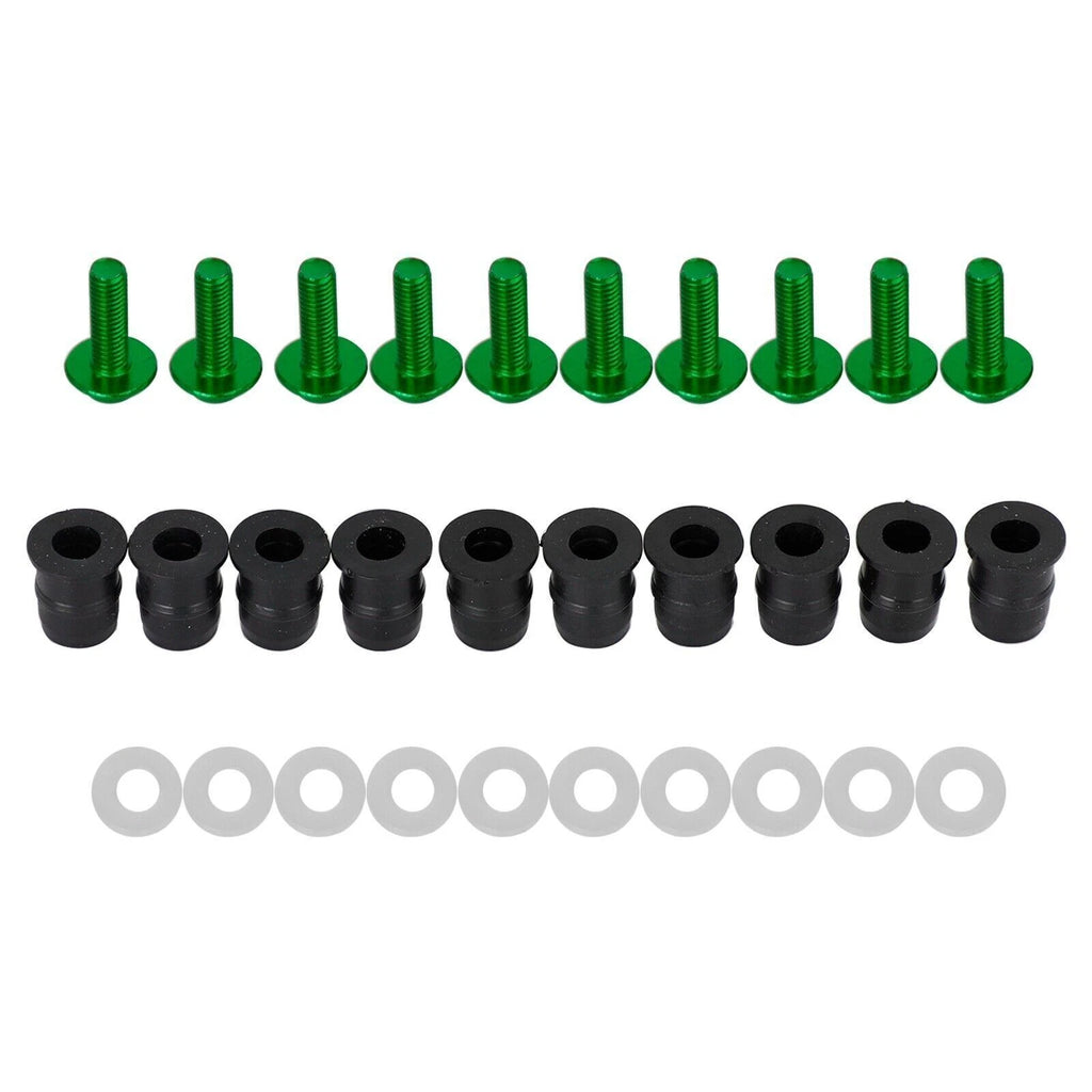 10 Pack Wind Screen Shield Screws & Washers for Motorcycle (M5x16mm)