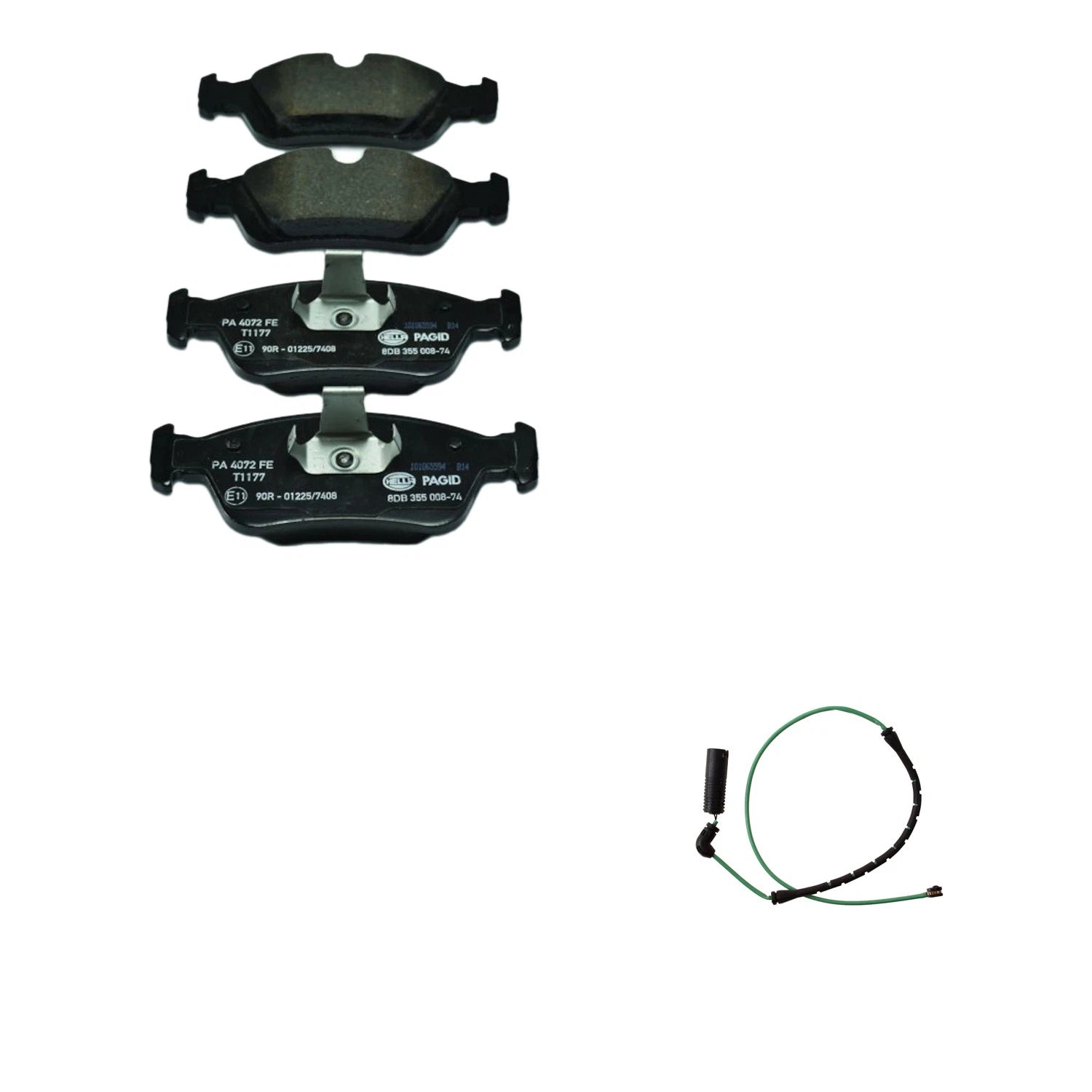 Hella Front Low-Met Disc Brake Pad w/Sensor Kit for BMW E46 325xi (2001–2005)