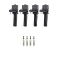 Set of 4 NGK Ignition Coils & Iridium Spark Plugs for Canyon i-290 (2007–2009)