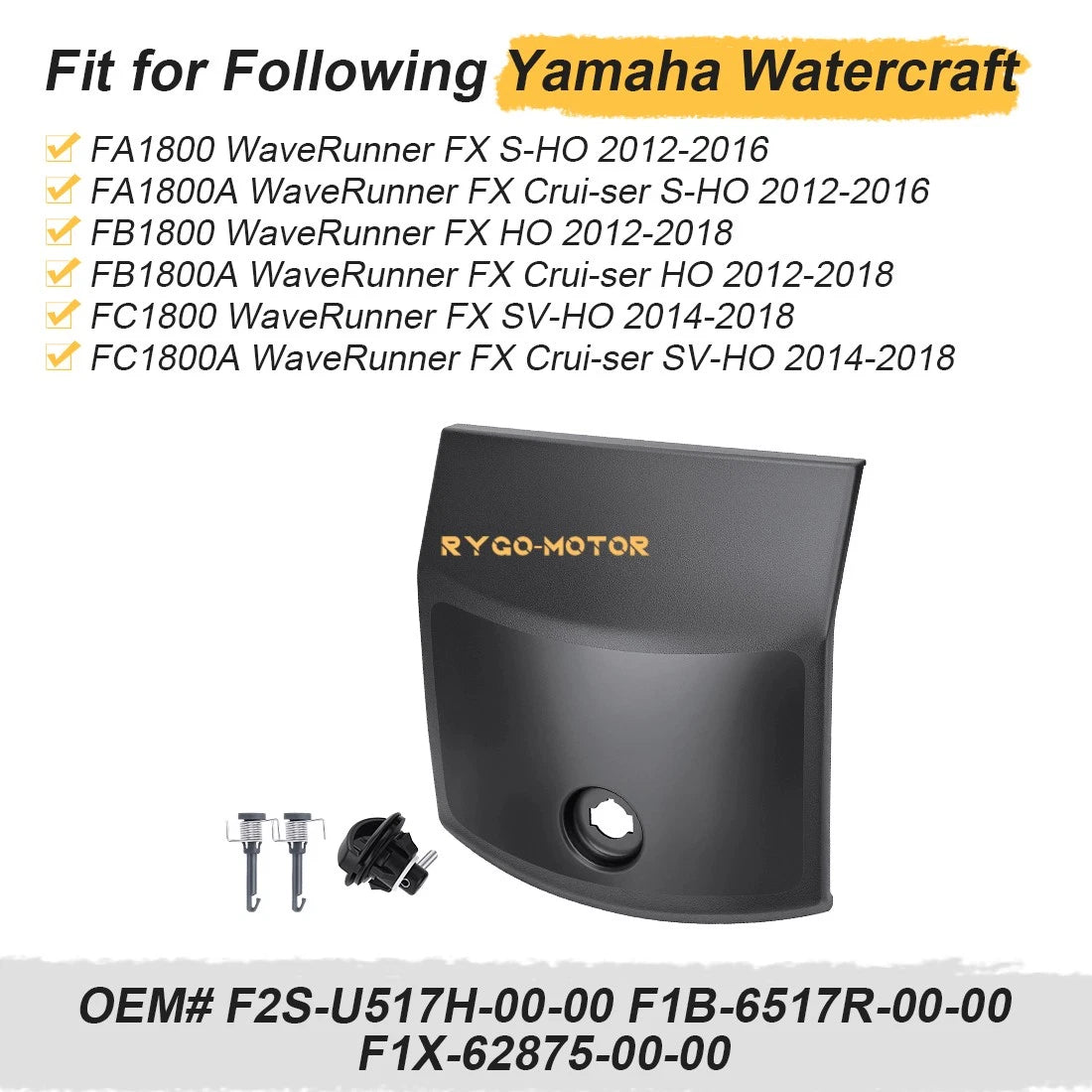 Glove Box Lid & Latch Lock & Pin for Yamaha WaveRunner FX (2008–2023)