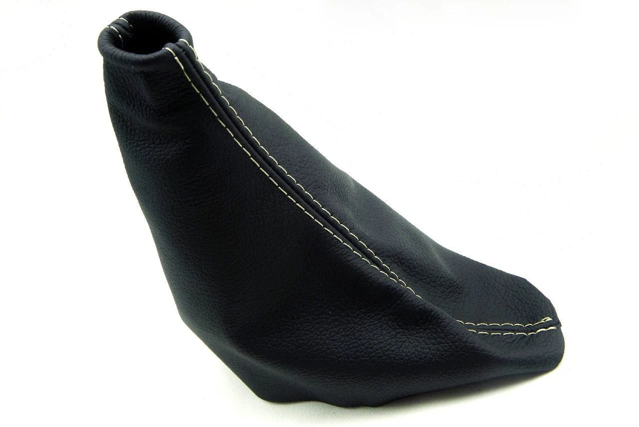E Brake Boot for Ford Mustang (2010–2014) - Leather Synthetic Beige Stitch