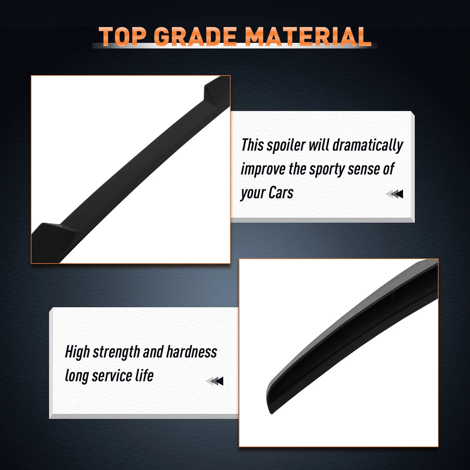 Glossy Black Wing Spoiler for Volkswagen Jetta (2012-2018)