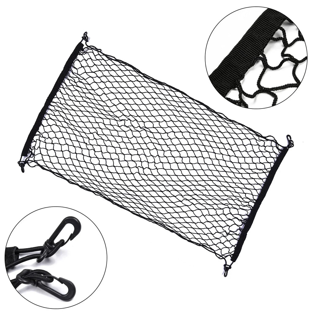 1 Pc Rear Cargo Organizer Net Holder with 4 Hooks for Car/SUV