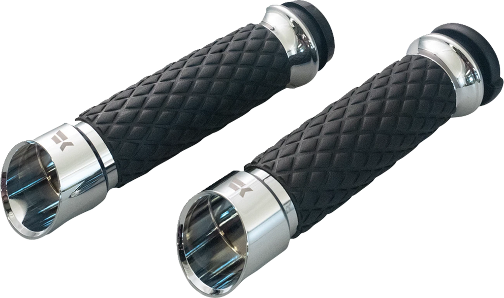 Edge Grips for Custom Contour Motorcycles (Chrome) - Part #500315