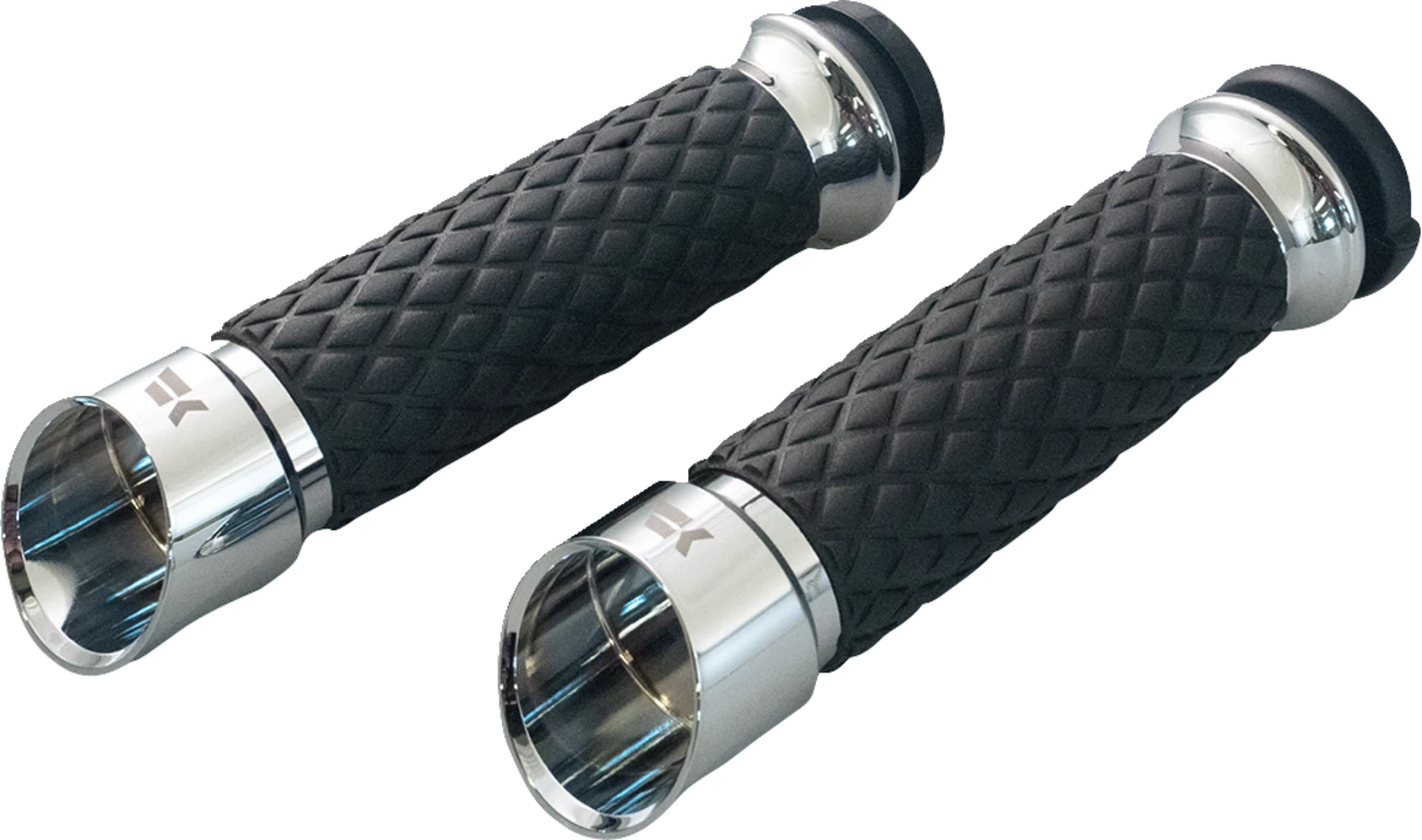 Edge Grips for Custom Contour Motorcycles (Chrome) - Part #500315