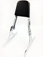 Chrome Backrest Sissy Bar with Leather Pad for Harley Softail (2000–2017)