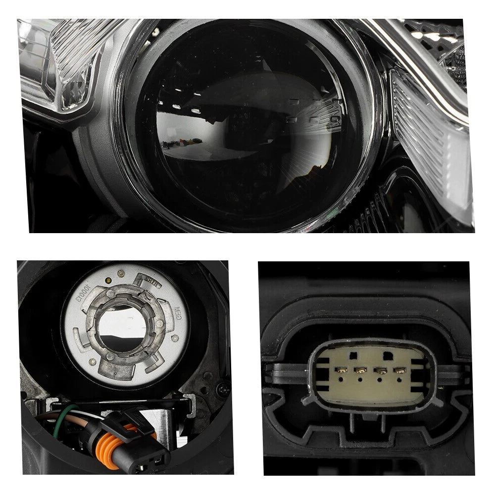 Halogen Headlight for Ford Taurus (2014–2016) HB3 Bulb Right RH Gray Housing