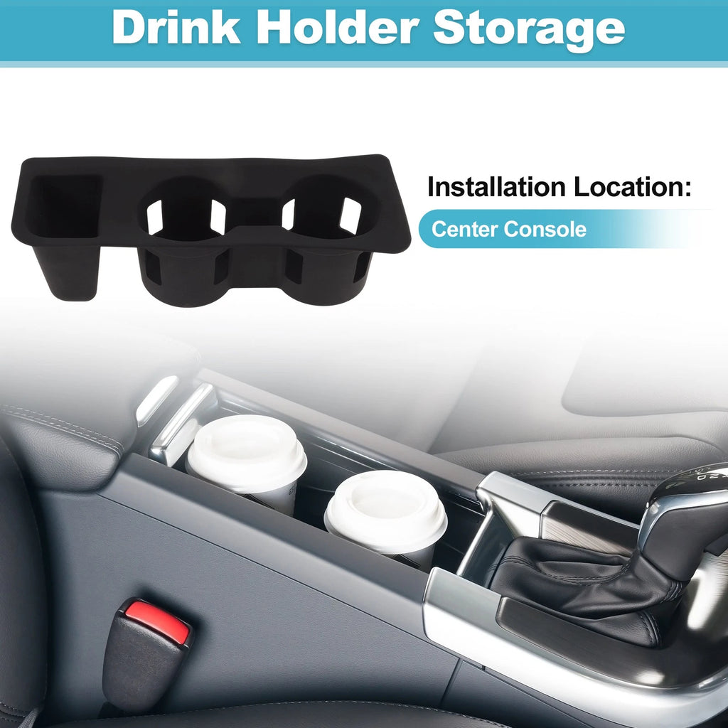 Center Console Cup Holder Organizer for Ford Maverick (2022–2025) TPE Black