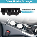 Center Console Cup Holder Organizer for Ford Maverick (2022–2025) TPE Black