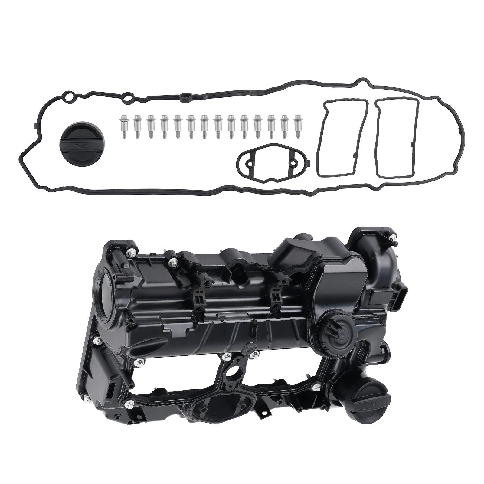 Valve Cover Set w/ Gasket, Bolts & Oil Cap for BMW N26 228i 328i 428i (2012–2016)