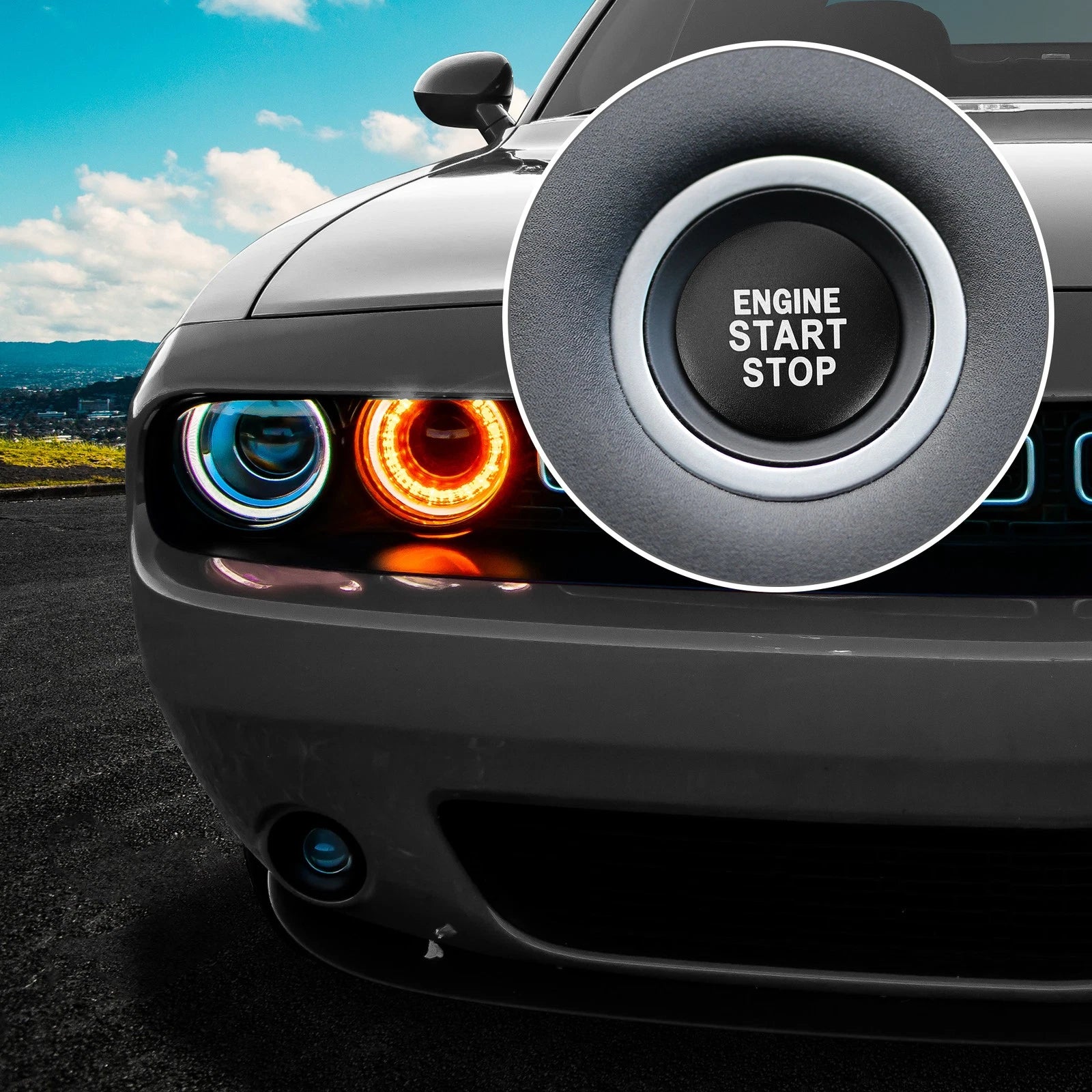 Engine Start Stop Button Cover Sticker for Toyota Camry (2018–2023)