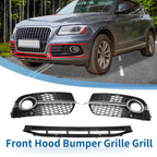 Set of 1 Front Lower Bumper Grille for Audi Q5 (2017) No. 8R0807681S Black